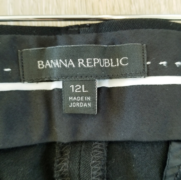 Banana Republic Women's Sloan Fit Black Straight Leg Trouser Pants Stretch sz 12 - Picture 7 of 16